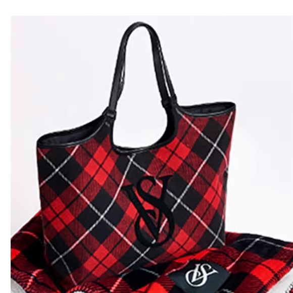 Victoria Secret bag purse tote new plaid main image 6